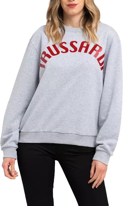 Trussardi Gray Cotton Women Sweatshirt Grijs
