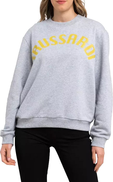 Trussardi Gray Cotton Women Sweatshirt Grijs
