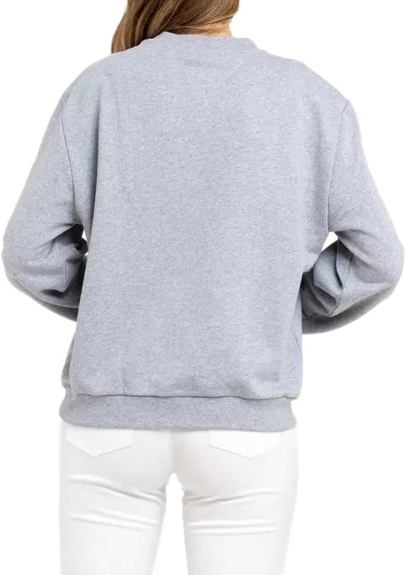 Trussardi Gray Cotton Women Sweatshirt Grijs
