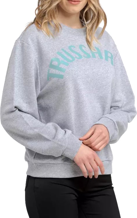 Trussardi Gray Cotton Women Sweatshirt Grijs