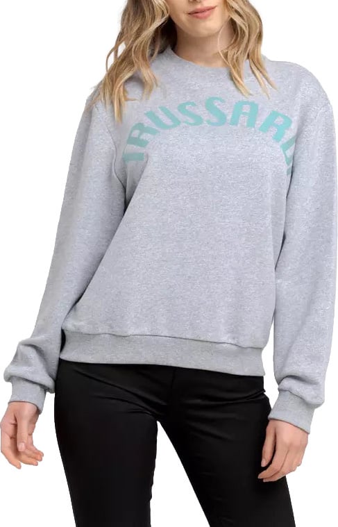 Trussardi Gray Cotton Women Sweatshirt Grijs