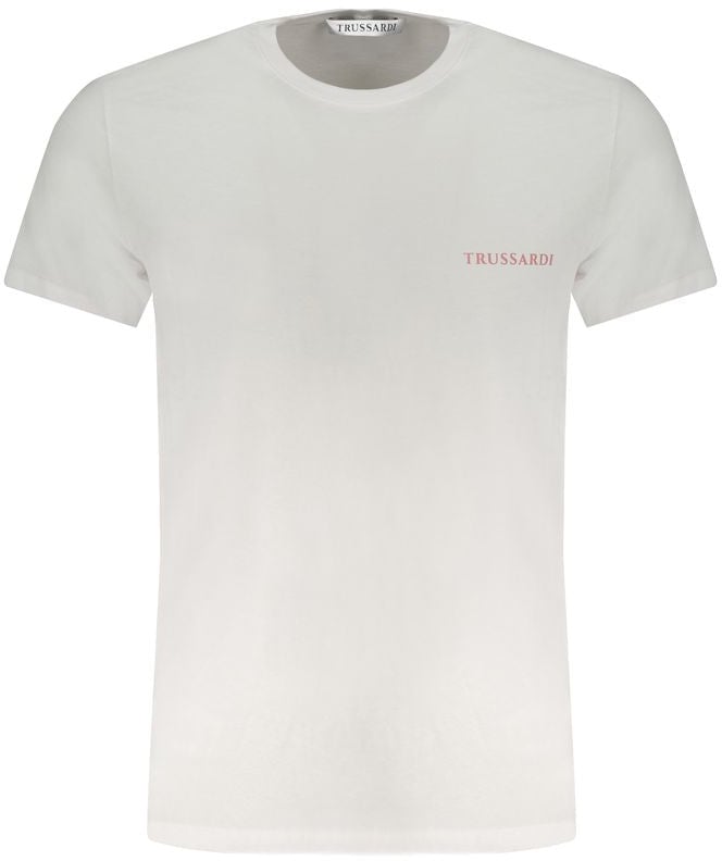 Trussardi White Cotton Men T-Shirt Wit
