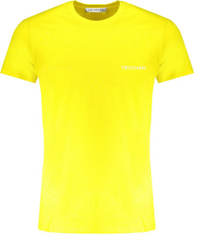 Trussardi Yellow Cotton Men's T-Shirt Geel