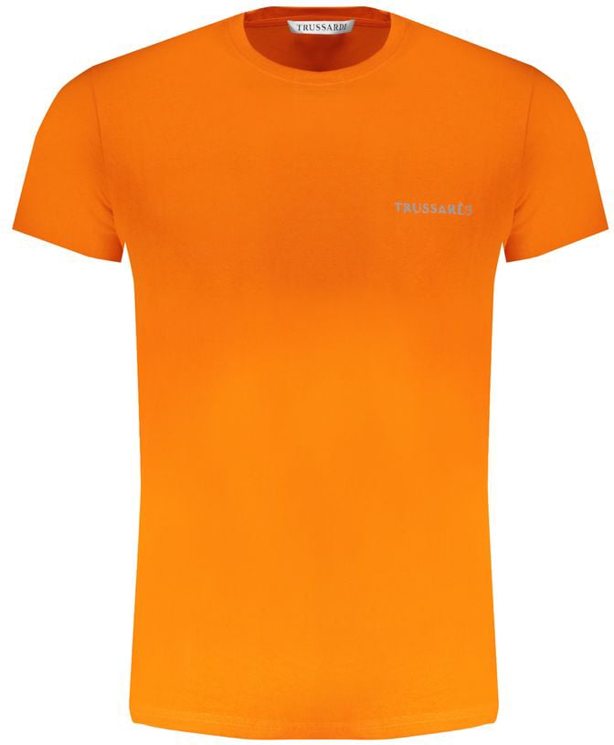 Trussardi Arancione Cotton Men T-Shirt Oranje