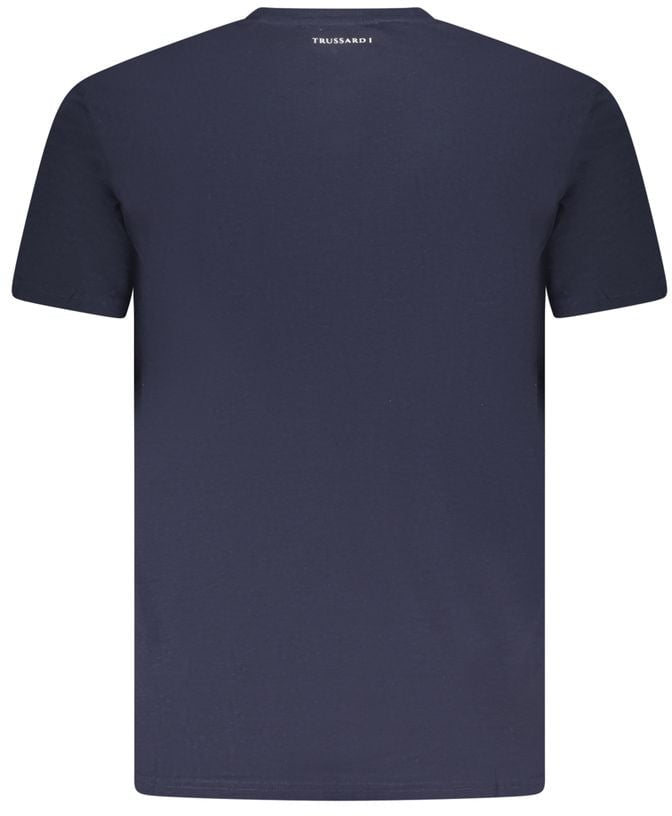 Trussardi Blu Cotton Men T-Shirt Blauw