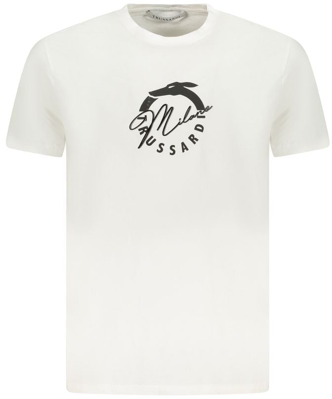 Trussardi Bianco Cotton Men's T-Shirt Wit