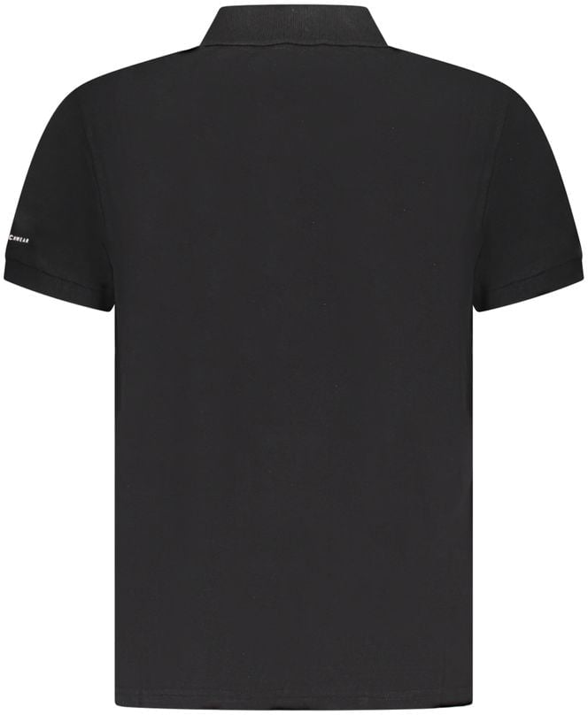 Trussardi Black Cotton Men Polo Zwart