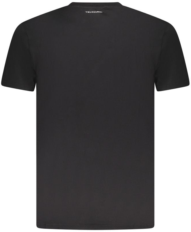 Trussardi Nero Cotton Mens T-Shirt Zwart