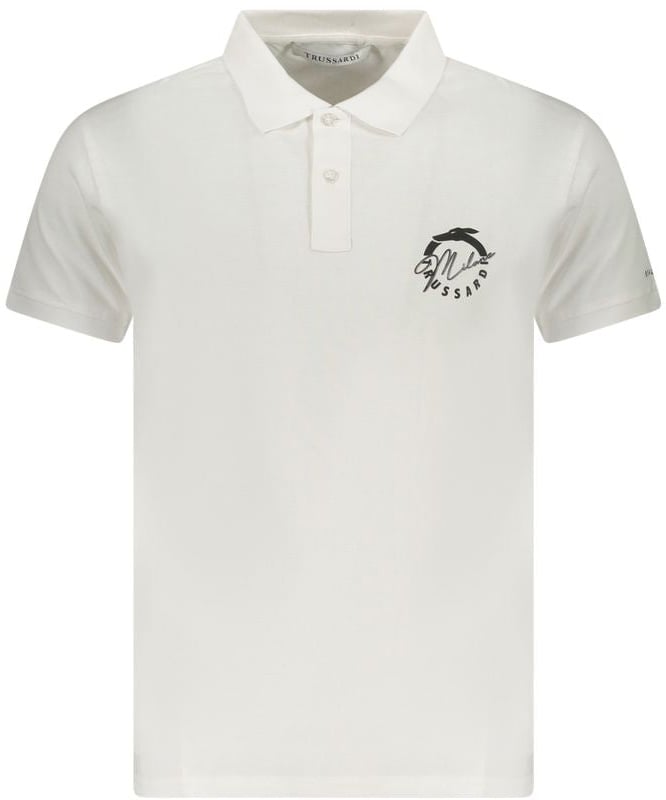 Trussardi White Cotton Men's Polo Wit