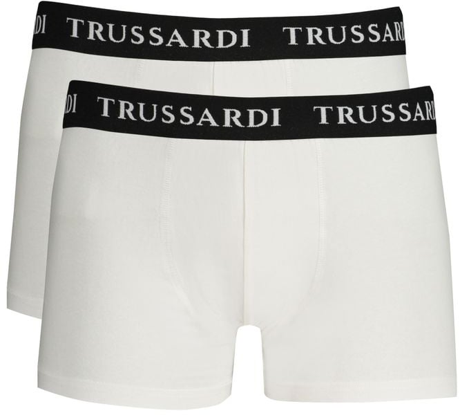 Trussardi White Cotton Men's Boxer Brief Wit
