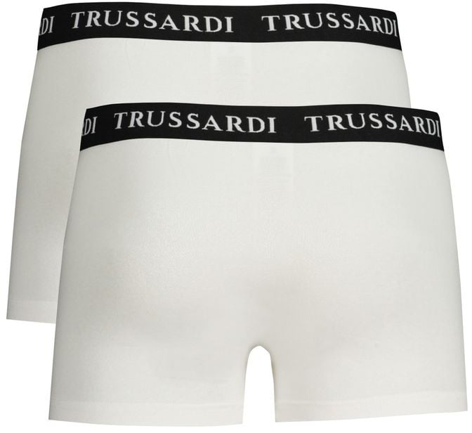 Trussardi White Cotton Men's Boxer Brief Wit
