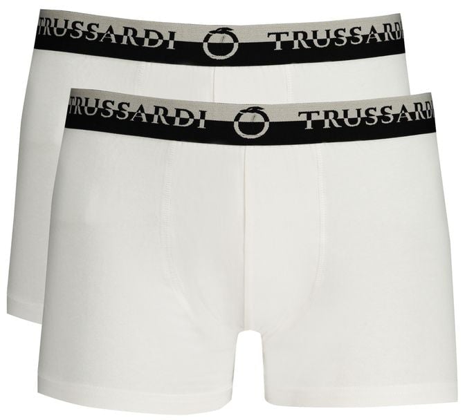 Trussardi White Cotton Men's Boxer Brief Wit