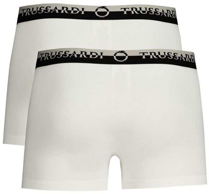 Trussardi White Cotton Men's Boxer Brief Wit