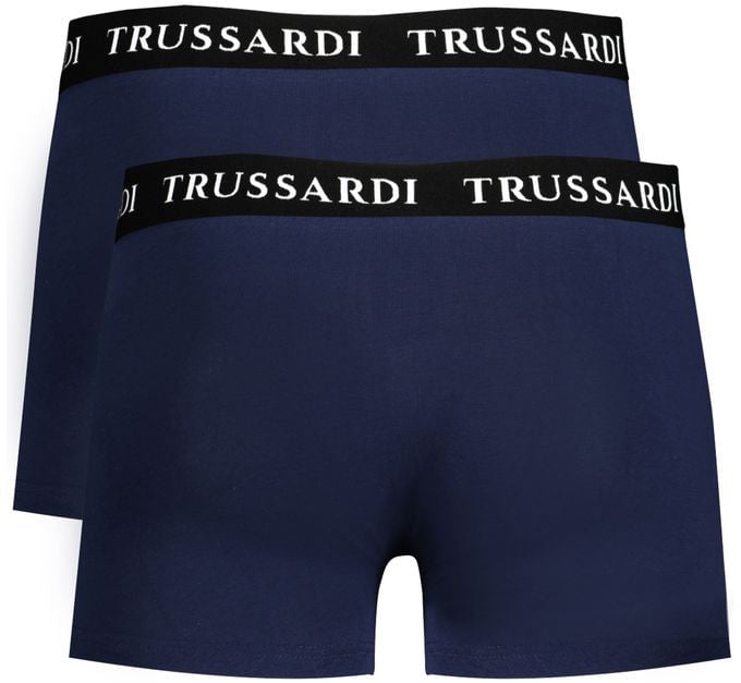 Trussardi Blu Cotton Men's Boxer Blauw