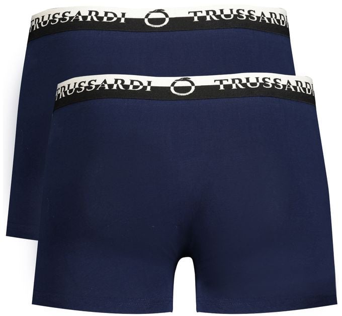 Trussardi Blu Cotton Mens Boxer Blauw
