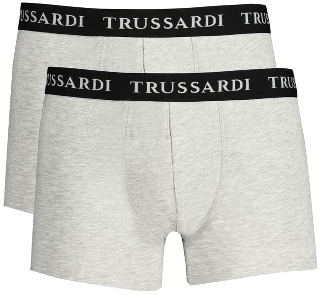 Trussardi Grigio Cotton Men's Boxer Underwear Grijs