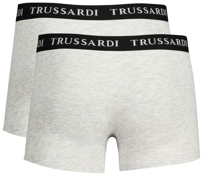 Trussardi Grigio Cotton Men's Boxer Underwear Grijs