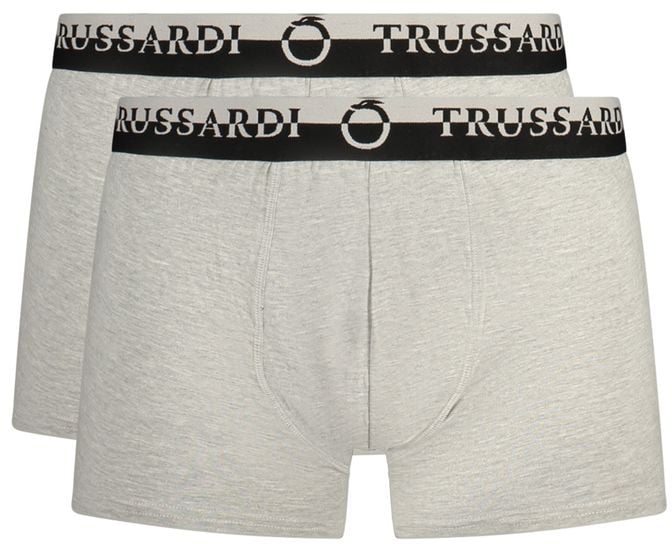 Trussardi Grigio Cotton Men Boxer Short Grijs