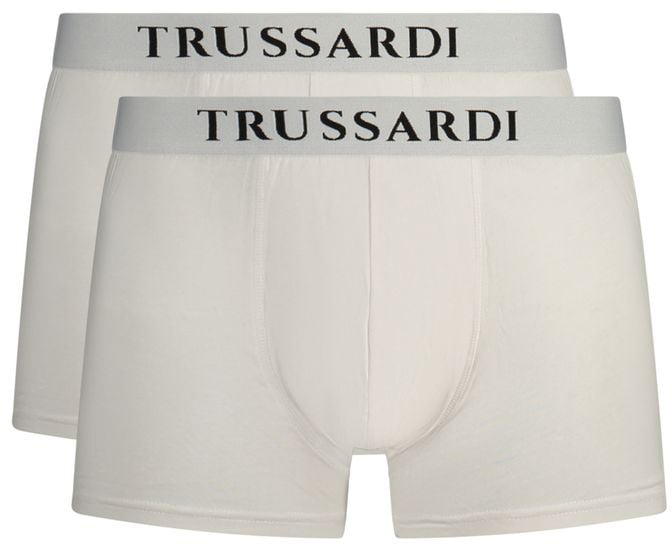 Trussardi Bianco Cotton Men Boxer Short Wit