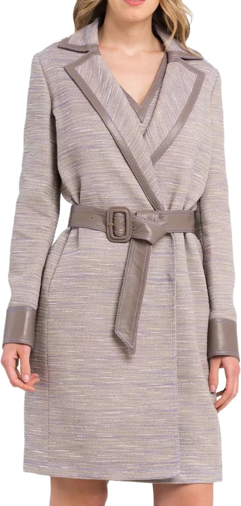 Trussardi Beige Cotton Women Coat Beige