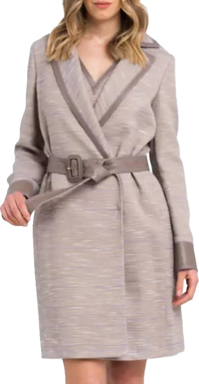 Trussardi Beige Cotton Women Coat Beige