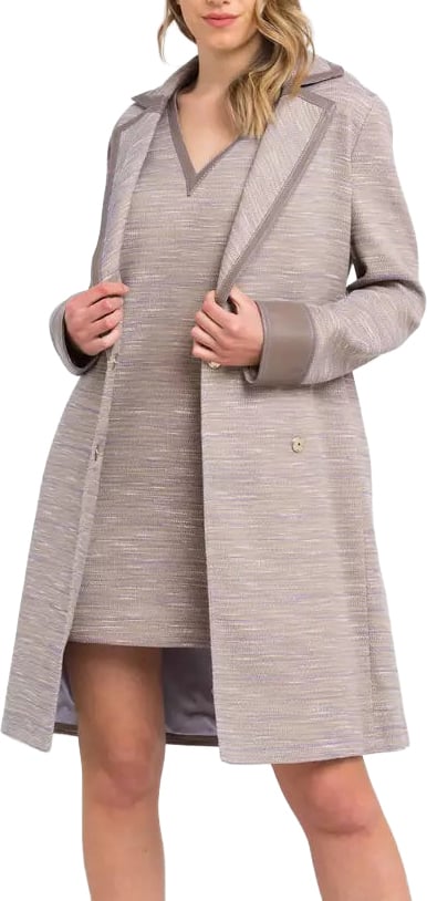 Trussardi Beige Cotton Women Coat Beige