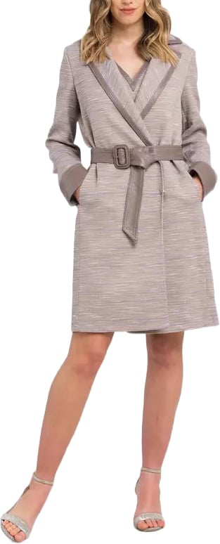 Trussardi Beige Cotton Women Coat Beige