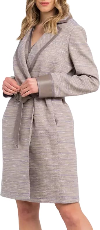 Trussardi Beige Cotton Women Coat Beige
