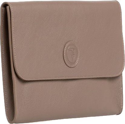 Trussardi Brown Polyester Men Clutch Bruin
