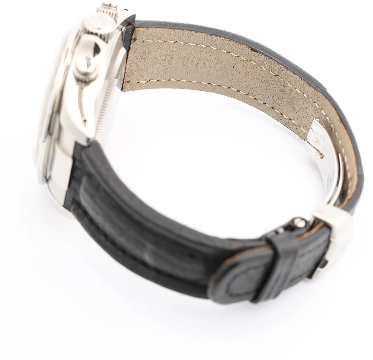 Tudor Tudor Prince Tiger Chrono 79280P SS Leather AT Watch with Silver Dial Zilver