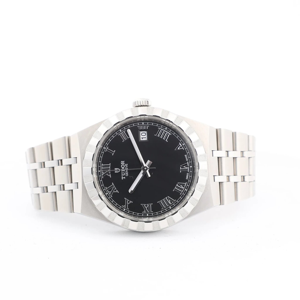 Tudor Tudor Royal 28500 50DM441 SS AT Black Dial Watch with Black Dial Zwart