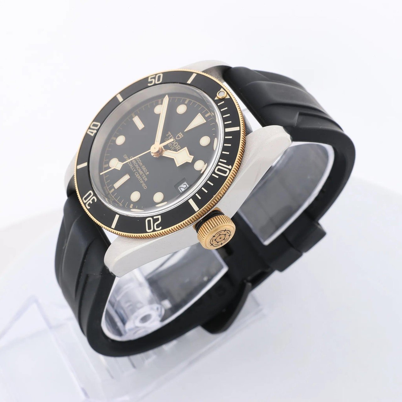 Tudor Tudor Black Bay S&G 79733N 1682483 SS Rubber x SS AT Watch with Black Dial Zwart