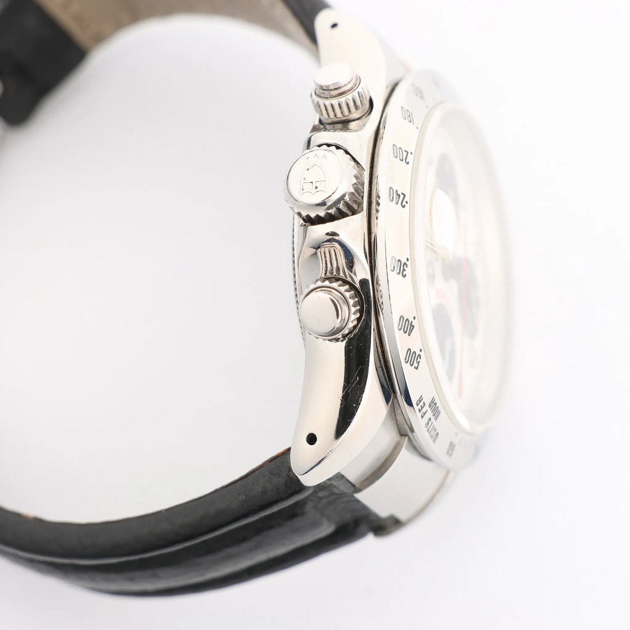 Tudor Prince Tiger Chrono 79280P SS Leather AT Watch with Silver Dial Zilver