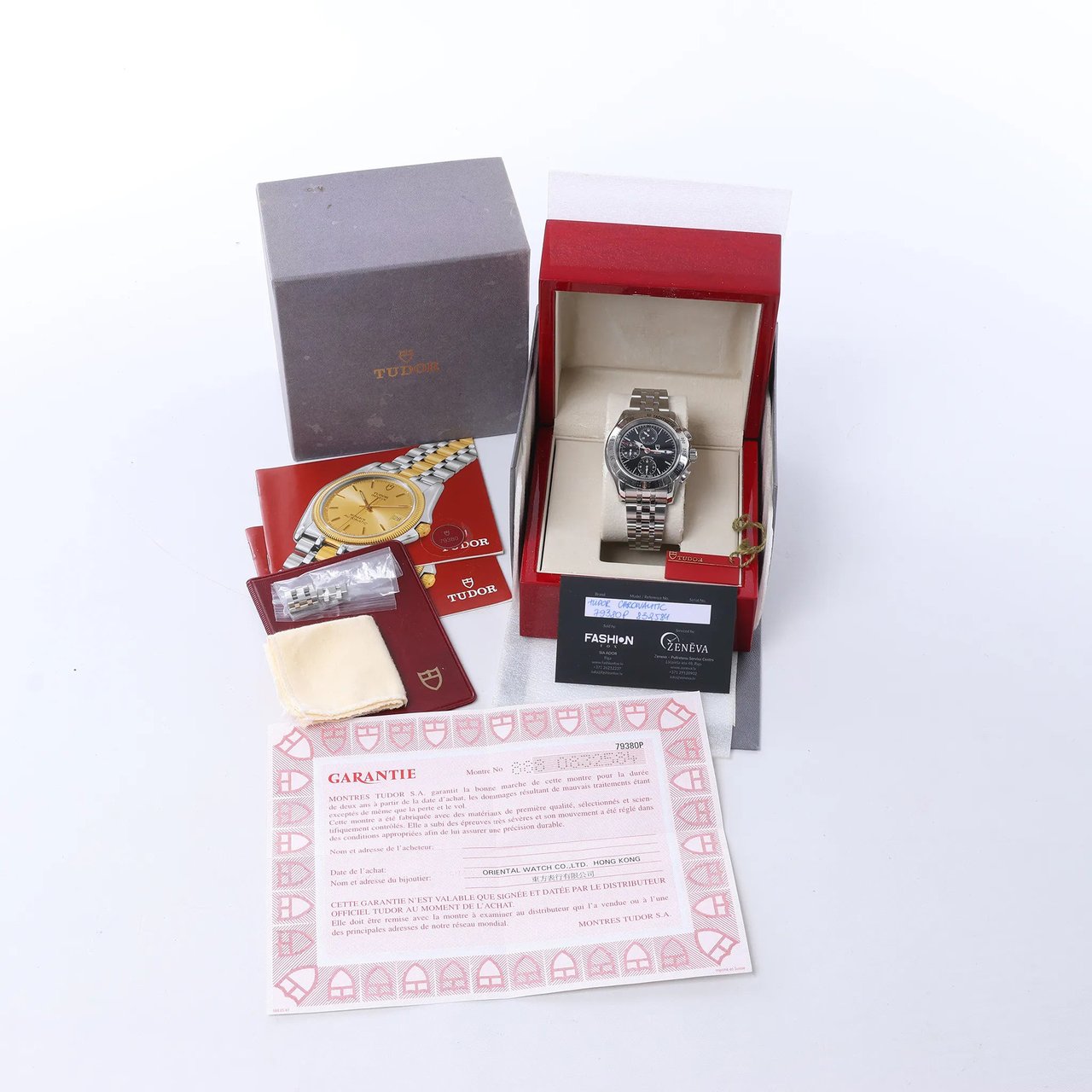Tudor Chronautic 79380P 832584 SS AT Watch with Black Dial Zwart