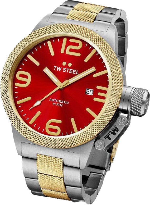 TW Steel TW Steel CB75 Canteen Bracelet Automaat Horloge 45mm Goud