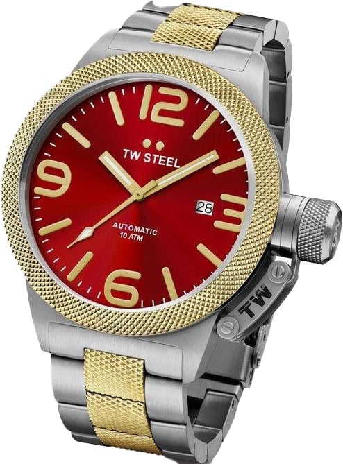 TW Steel TW Steel CB76 Canteen Bracelet Automaat XL Horloge 50mm Goud