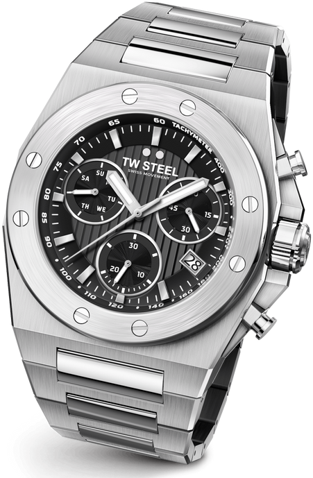 TW Steel CE4080 CEO Tech chronograaf horloge 45 mm Zwart