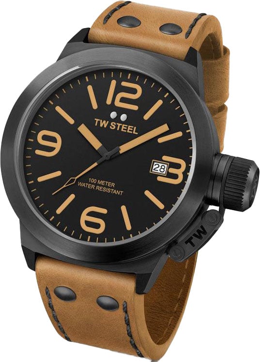 TW Steel TW Steel CS42 Canteen XL Horloge 50mm Bruin