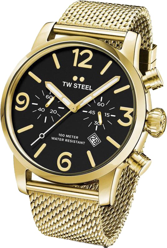 TW Steel TW Steel MB24 Maverick Bracelet Horloge 48mm Goud