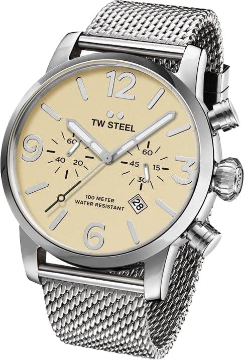 TW Steel TW Steel MB03 Maverick Bracelet Chronograaf Horloge 45mm Zilver