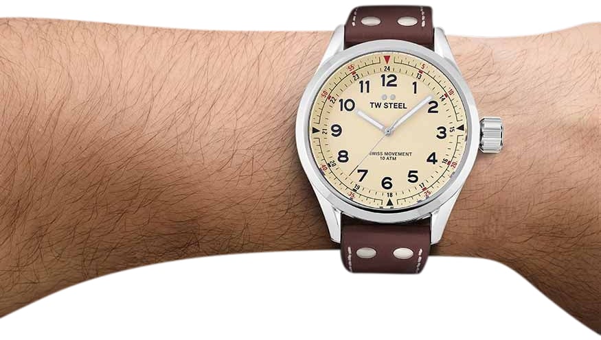 TW Steel Swiss Volante SVS101 horloge 45mm Beige
