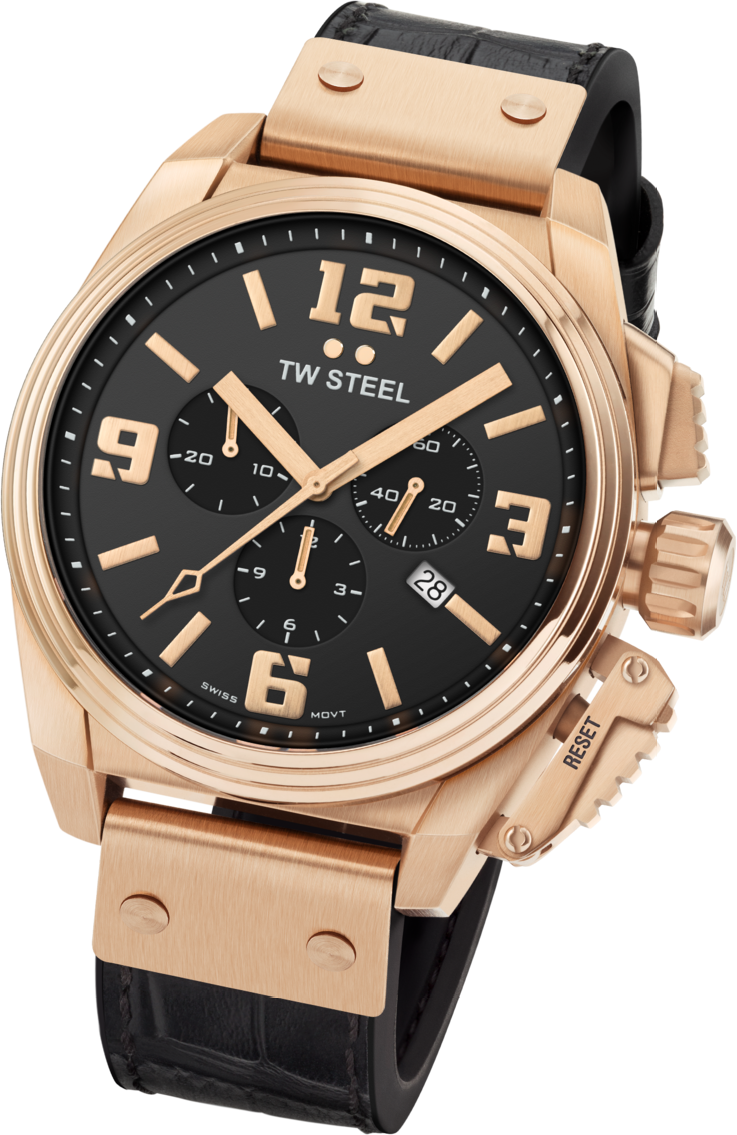 TW Steel TW1014 Canteen horloge Swiss Movement Zwart