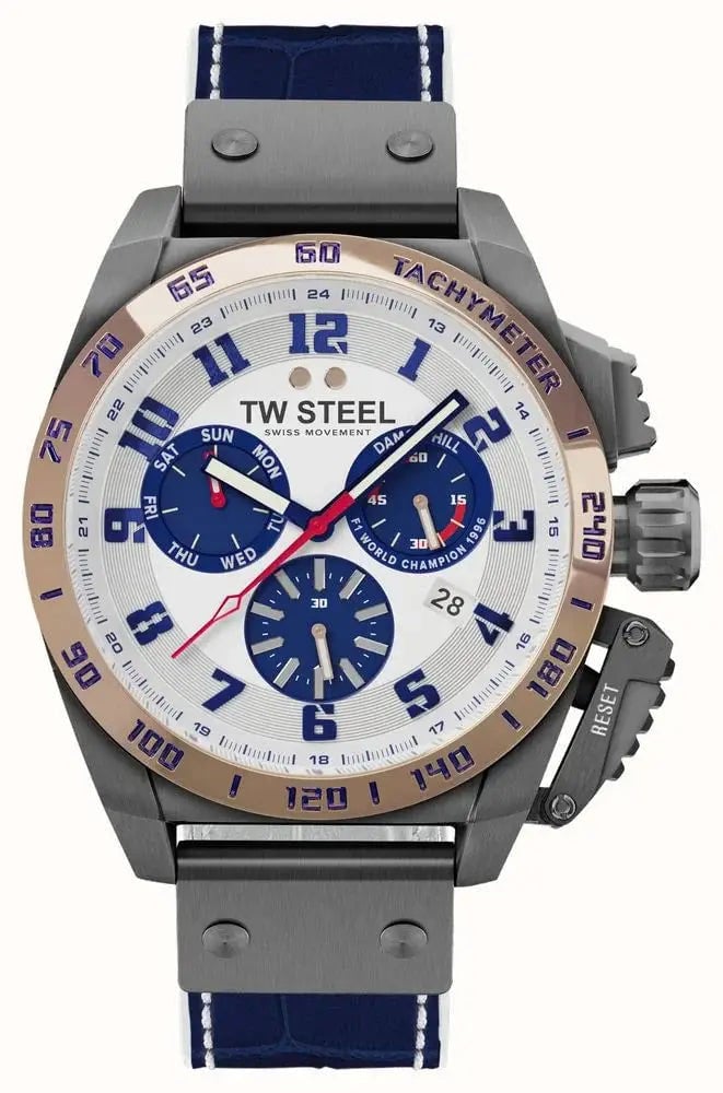 TW Steel TW Steel Damon Hill Chronograph TW1018 Limited Edition Herenhorloge 46mm Blauw