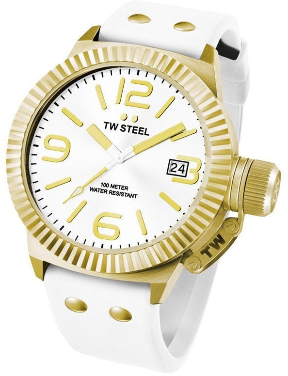 TW Steel TW Steel TW560 Canteen Fashion Goud Horloge 45mm Wit