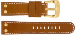 TW Steel TW Steel Horlogeband TWB23G Bruin Leer met Goude plating Gesp 22mm Divers