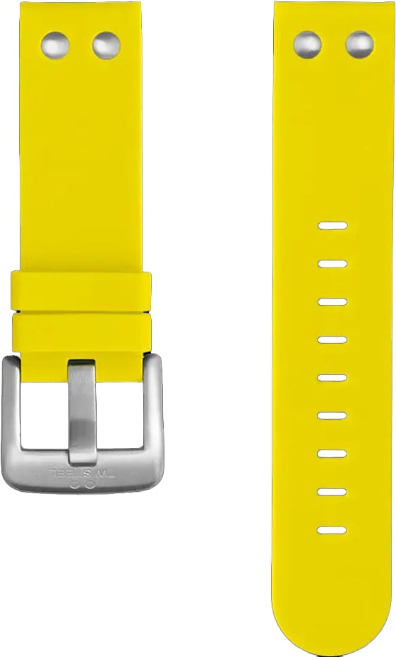 TW Steel TW Steel Horlogeband TWB520 22mm Geel Siliconen Geel