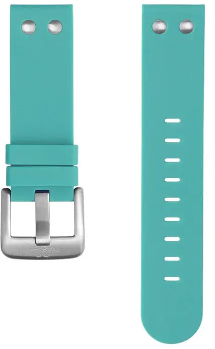 TW Steel TW Steel Horlogeband TWB525 22mm Turquoise Siliconen Cyaan