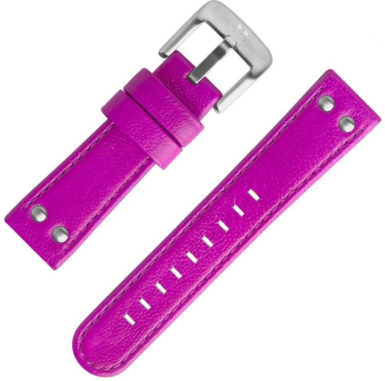 TW Steel TW Steel Horlogeband TWB54 Leer Paars Paars