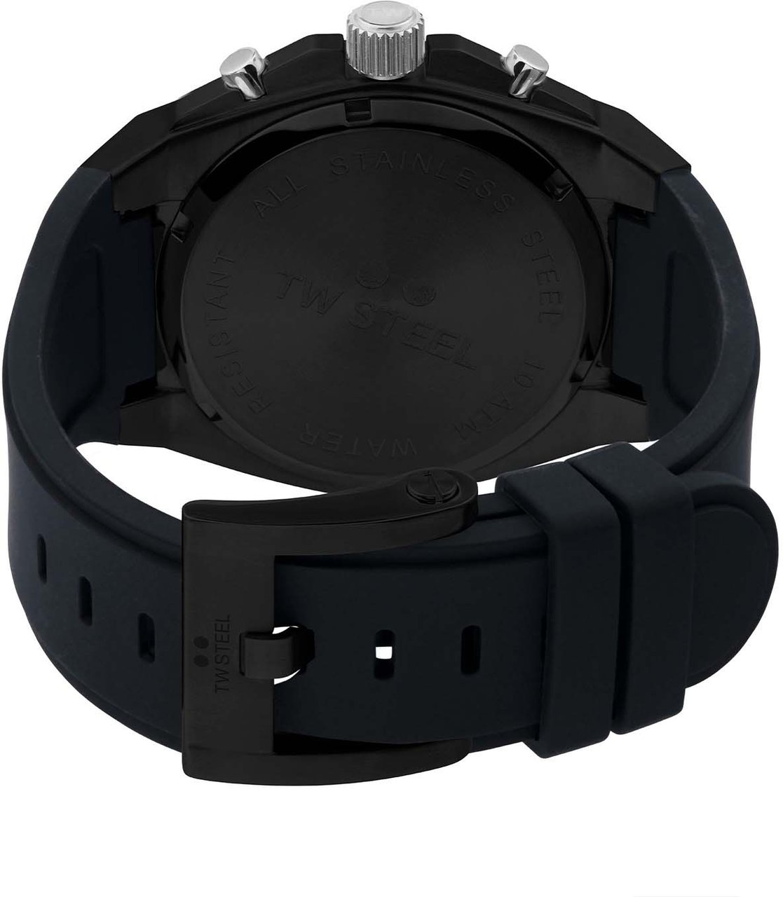 TW Steel TW Steel TWCE4102 CEO Tech Steel Chrono Zwart Siliconen 44mm Zwart