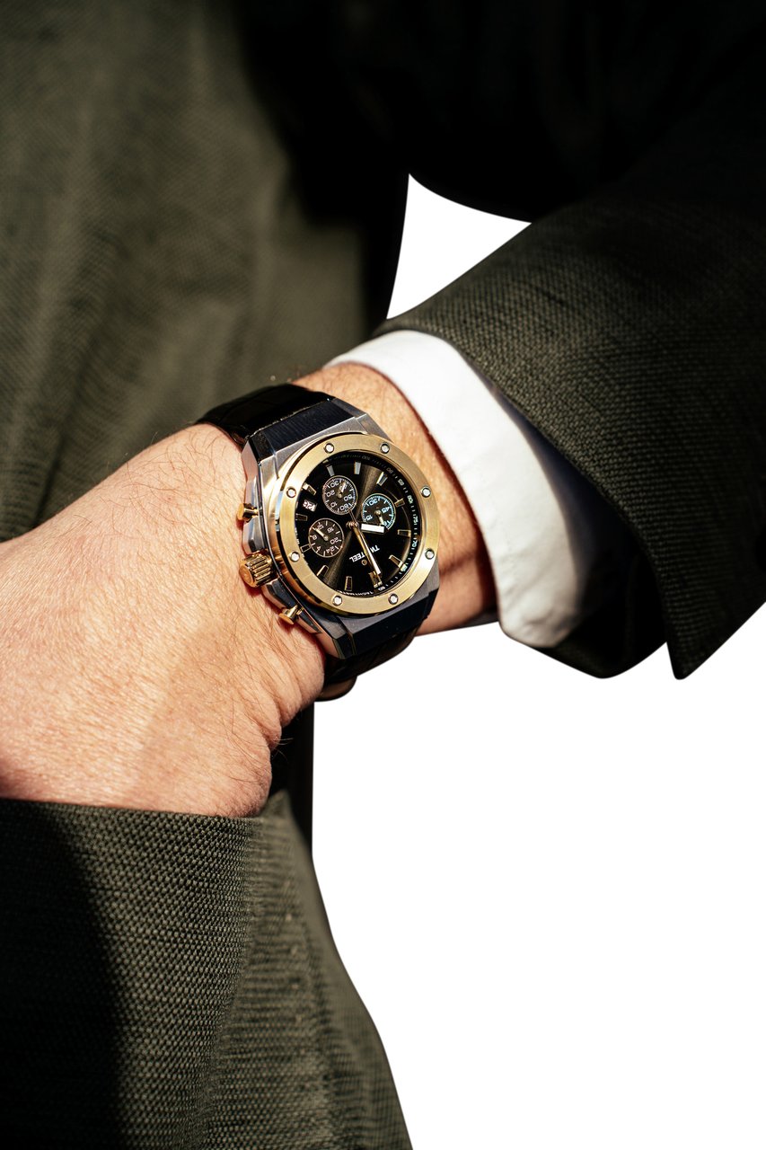 TW Steel TWCE4111 CEO Tech Bicolor Chrono Zwart leer 44mm Zilver